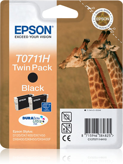 Epson Tintenpatronen-Multipack, 2er-Set (Original) – für Stylus SX610FW/SX600FW/SX515W … – C13T07114H20
