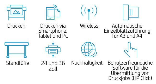 HP DesignJet Studio Steel – Grossformatdrucker 36", Farbe, LAN/WLAN/USB, 2400 × 1200 dpi