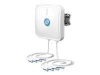 Quwireless Sektor-Panel-Antenne, 2,4/5/7 GHz, Wi-Fi 6E/7, 8x8 MIMO, RP-TNC, Wand/Mast