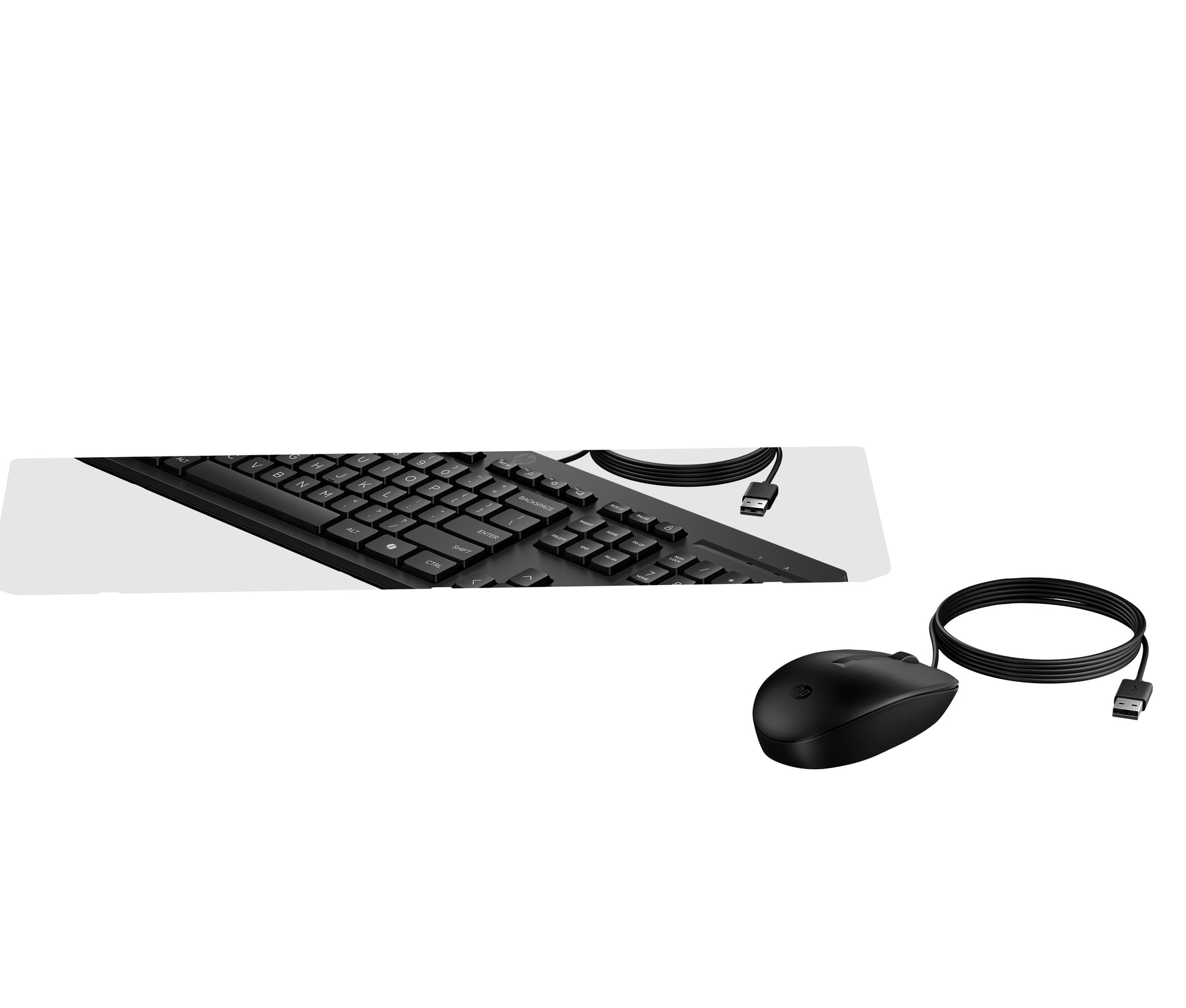 HP 225 – Tastatur-Maus-Set – Membran – kabelgebunden, USB – schwarz