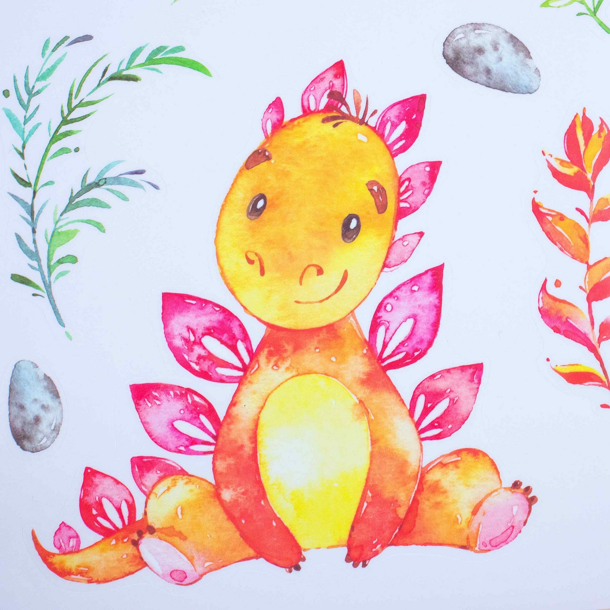 Papierdrachen Wandtattoo-Set – 22 × 30 cm – 8-teilig – Papier, mehrfarbig