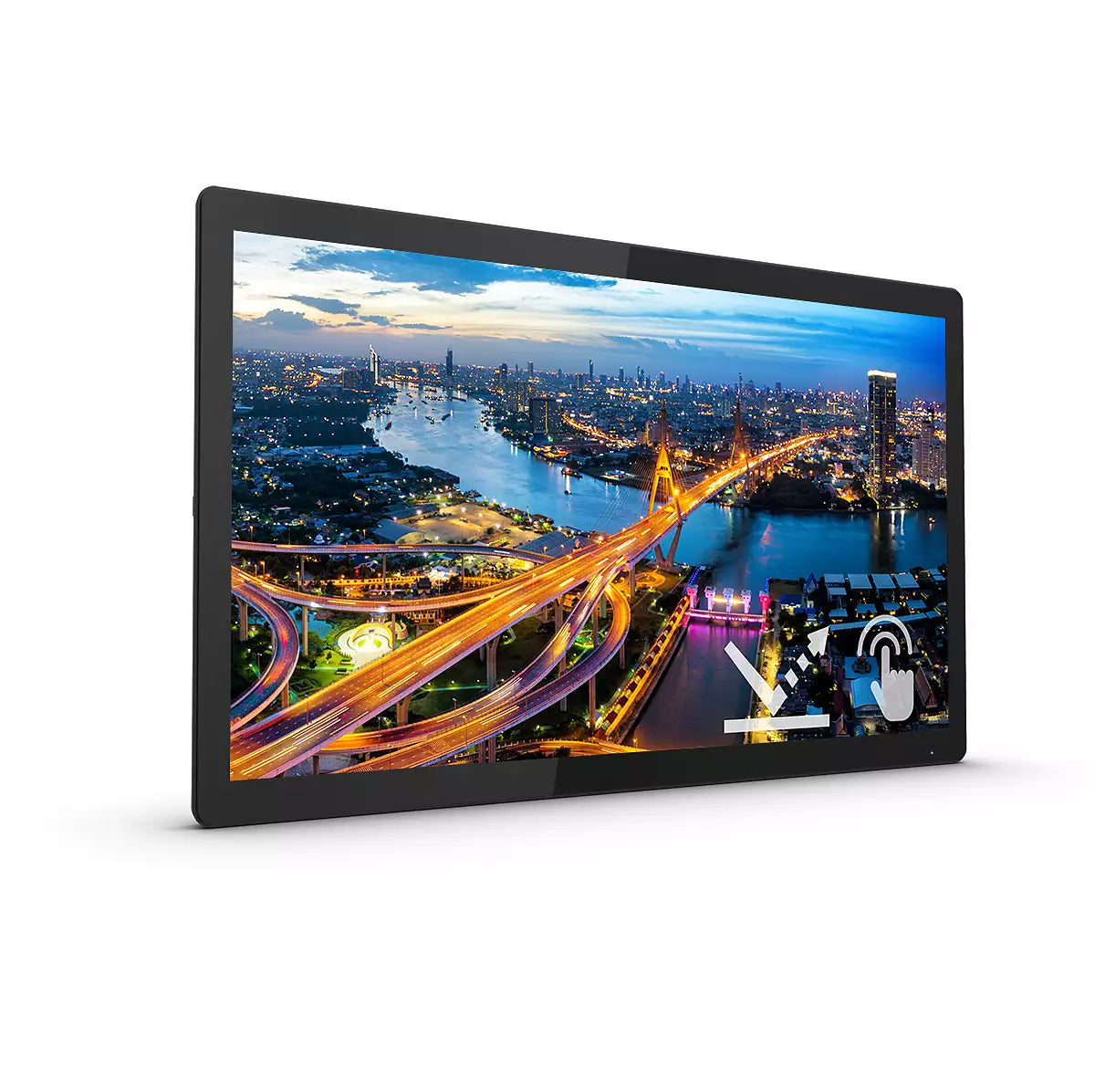 Philips 222B1TFL/00 – Monitor, 21,5", IPS, Touch, 75 Hz, 400 cd/m², 3× USB 3.0, VESA 100 × 100, Schwarz