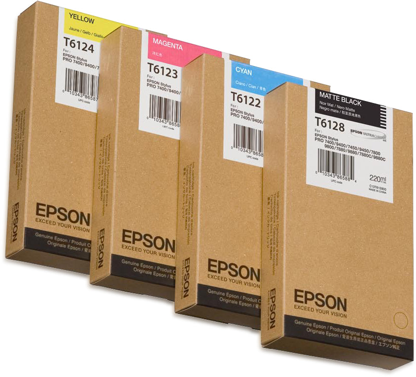 Epson Tintenpatrone T612200, cyan, 220 ml – für Stylus Pro 7450/9450