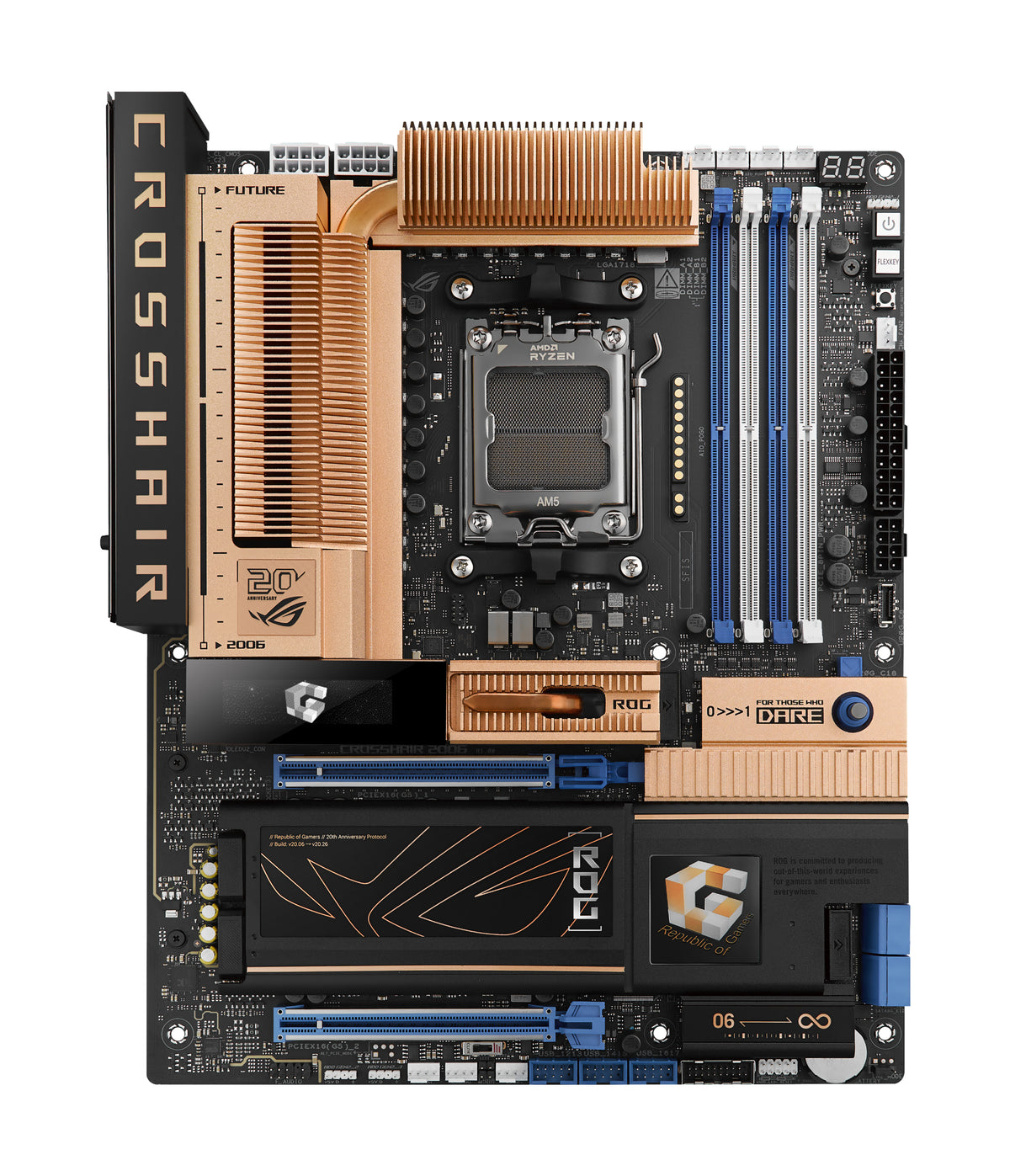 ASUS ROG CROSSHAIR 2006 – Mainboard – AM5, AMD X870E, ATX, DDR5