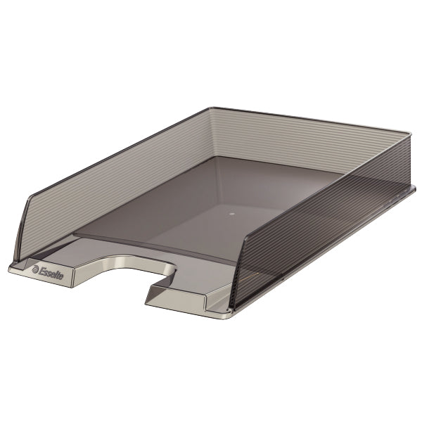 Esselte Europost – Briefkorb für A4, grau transparent, 254 × 61 × 350 mm
