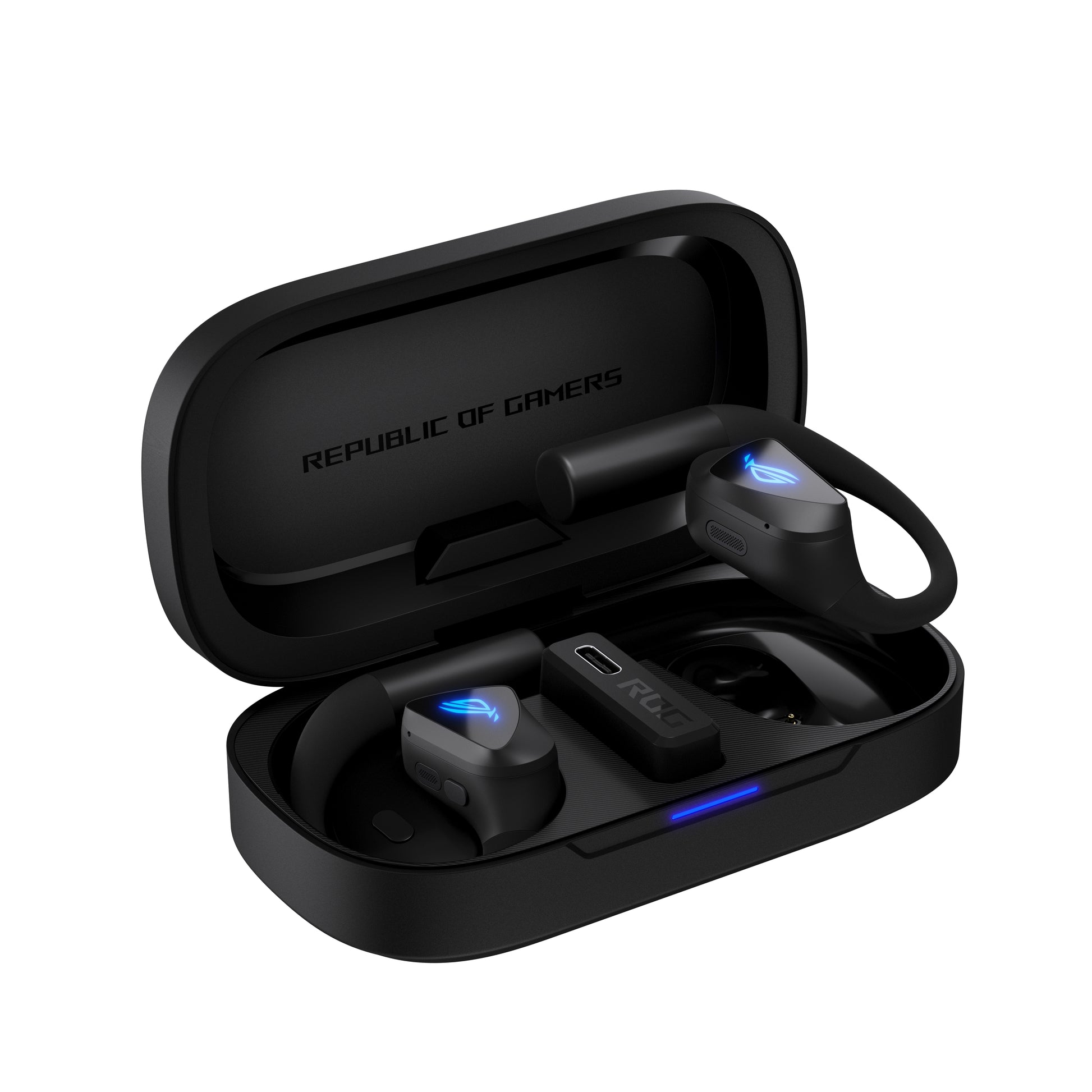 ASUS ROG Cetra Open Wireless Ohrbügel True Wireless – Stereo, mit USB-C-Dongle, mit Ladecase, für PS5, Switch