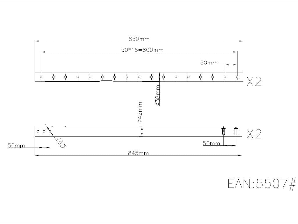 Multibrackets M Public 3000 mm – Zubehör: Verlängerungsrohr, schwarz