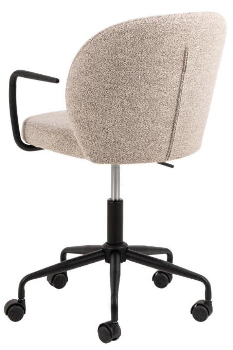 Actona AC Design Bürostuhl Patricia – Stoffbezug, Metallfuss, Beige