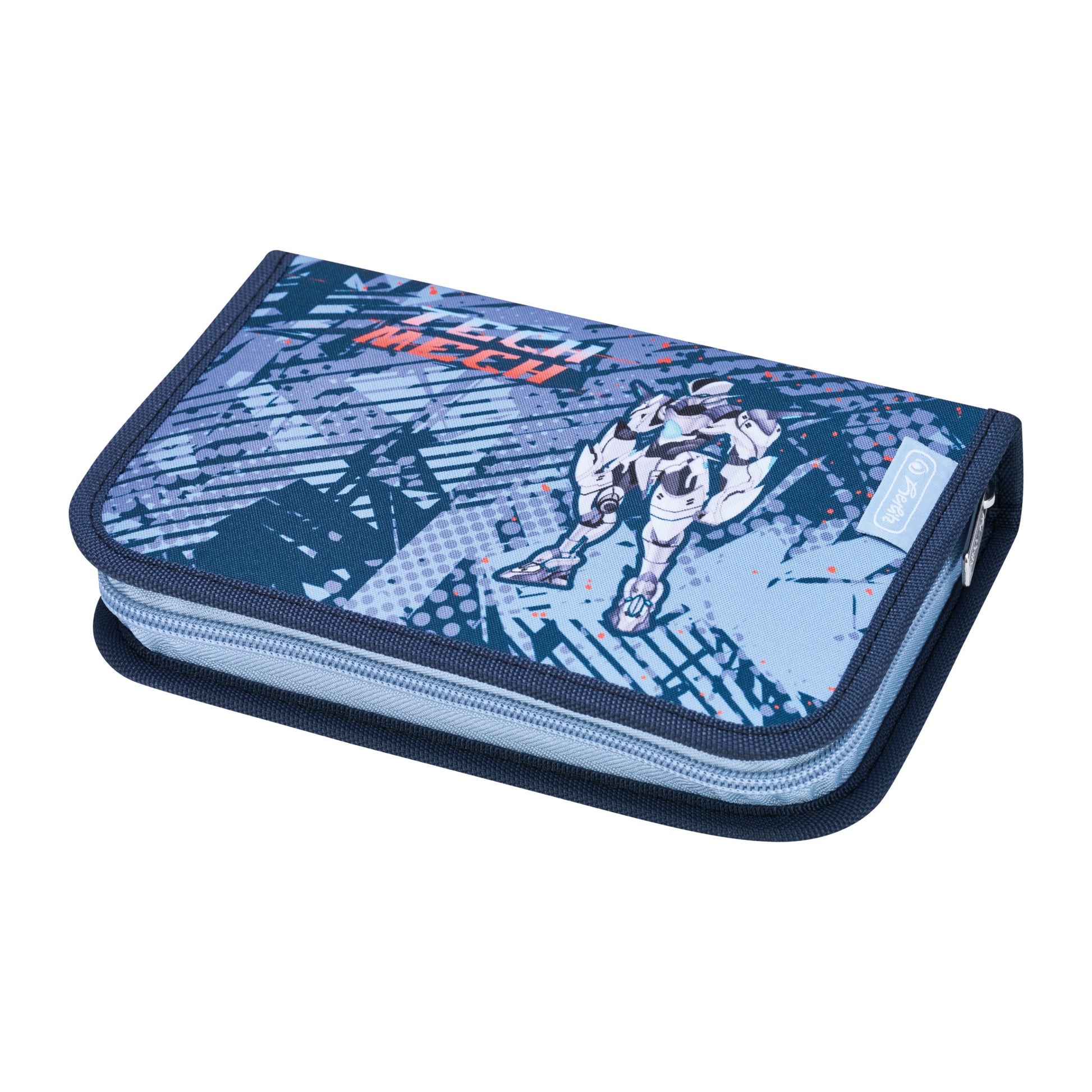 Herlitz Schüleretui, gefüllt (31-teilig), blau, dunkelblau, Polyester, 20,5 × 14 × 3,8 cm
