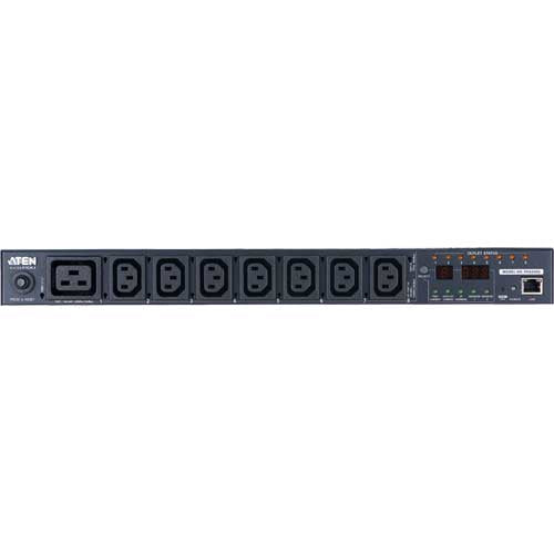ATEN PE8208G – Rack-PDU Überwacht, 7× IEC C13 + 1× IEC C19, 16 A, Stecker IEC C20, 1U horizontal, 3,6 kW