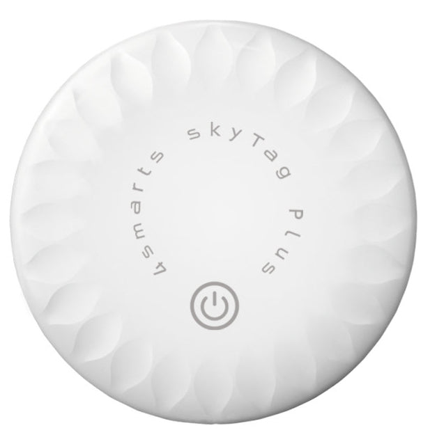 4smarts SkyTag Plus – Finder – Bluetooth, IP65, Weiss, CR2032, für Apple Find My-App, 2 Stück