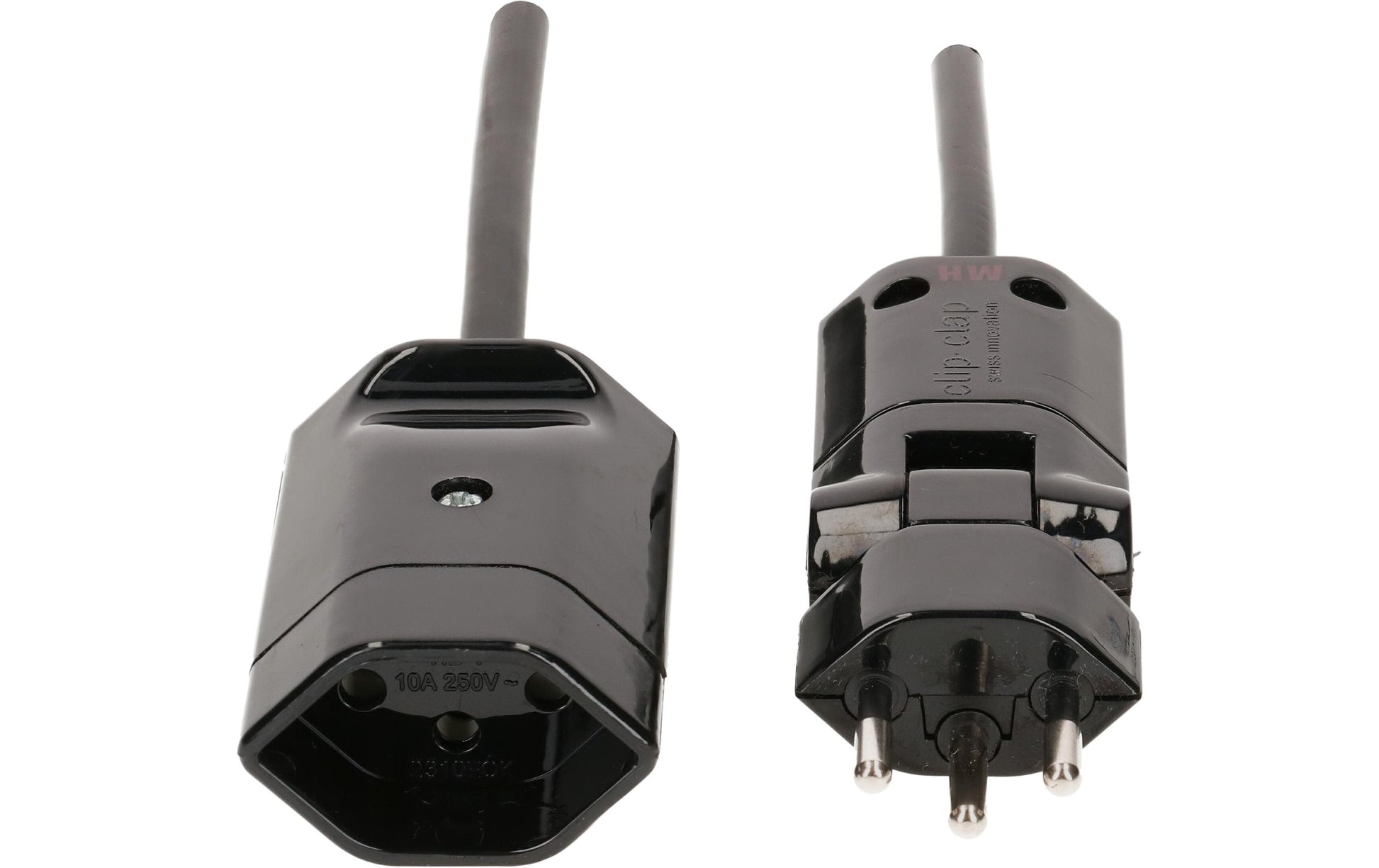 Max Hauri AG Max Hauri Verlängerungskabel – T12–T13, 3 m, 3×1 mm², S05VStV-F, schwarz