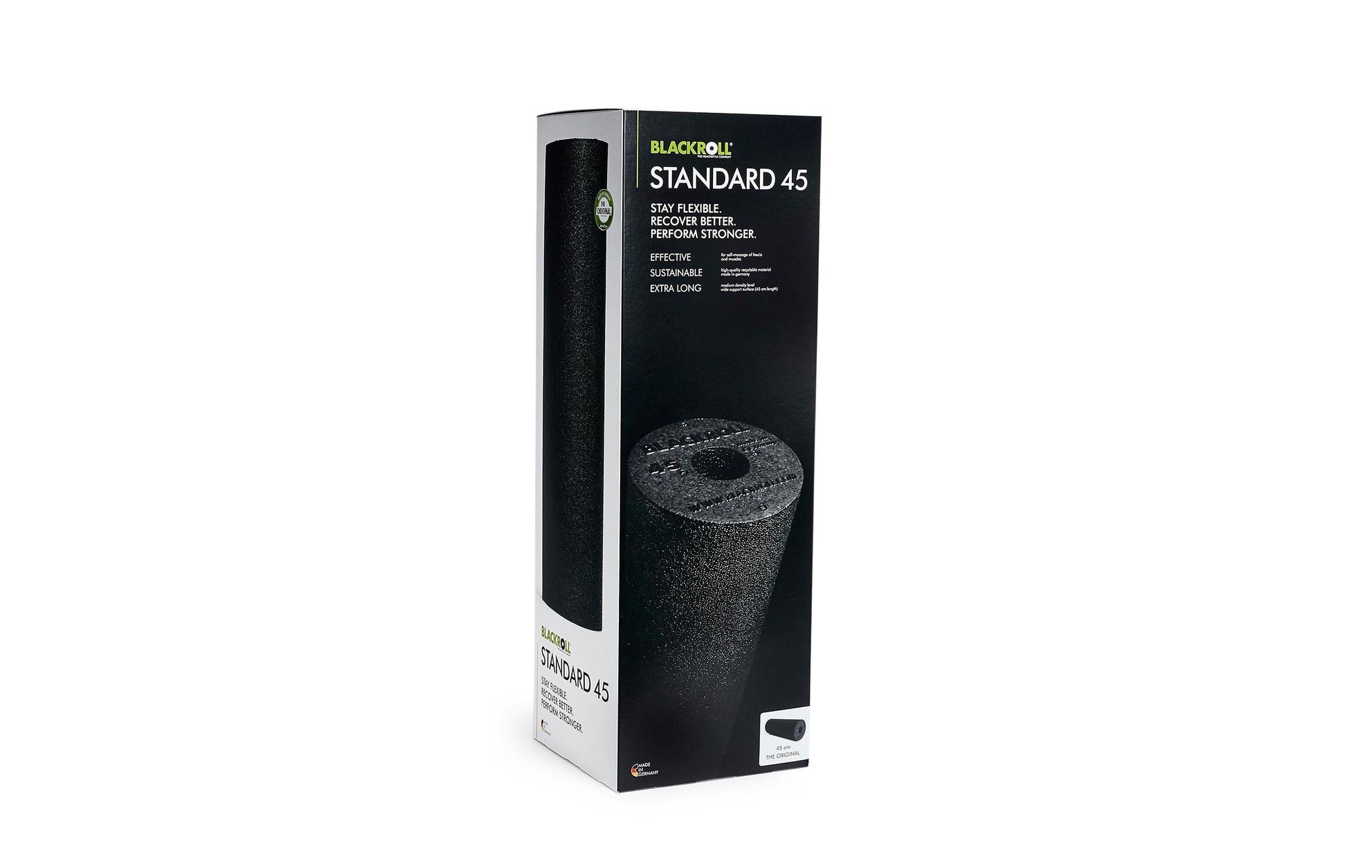 Blackroll Massagerolle Standard 45 – Härtegrad Mittel – Schwarz