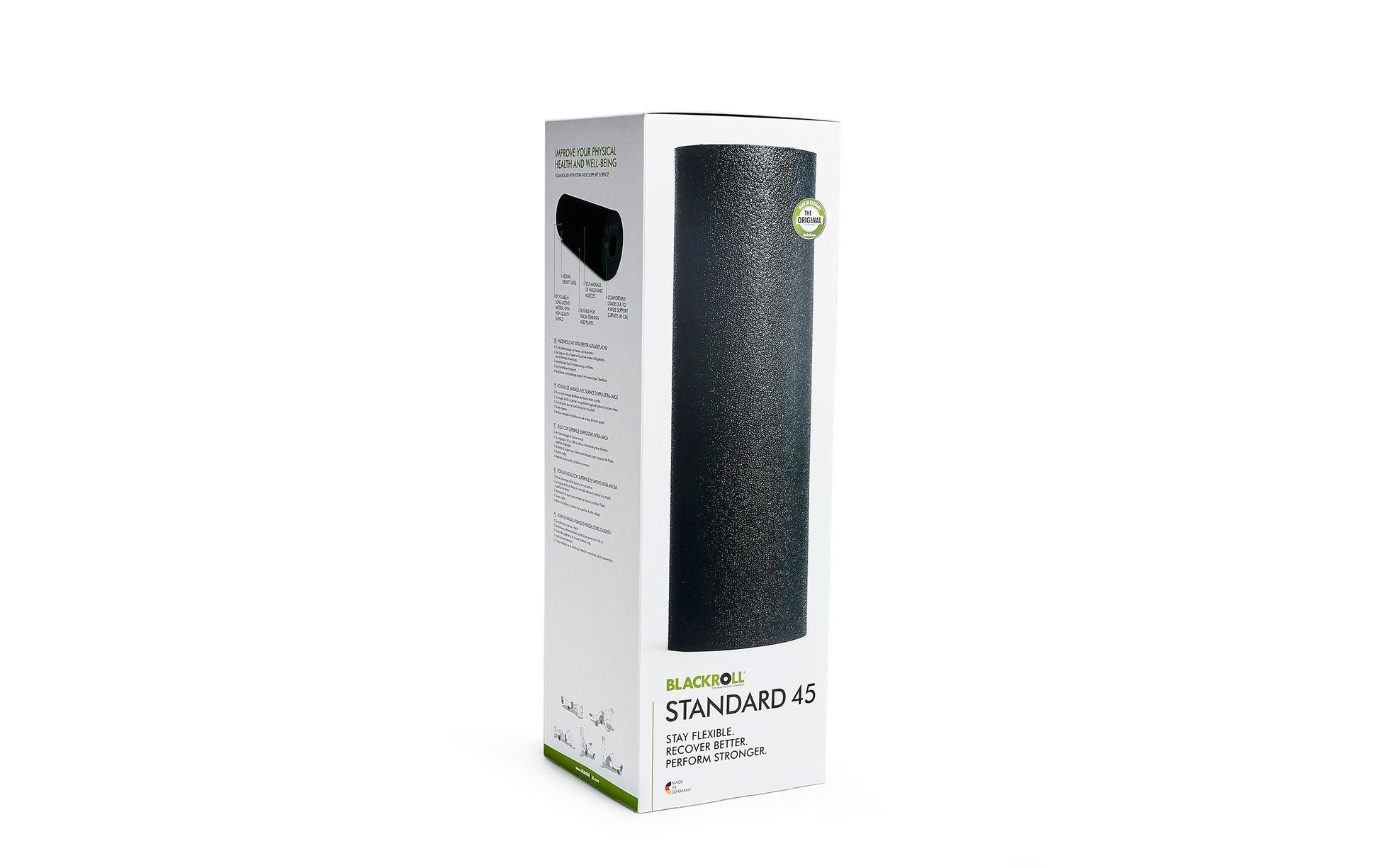 Blackroll Massagerolle Standard 45 – Härtegrad Mittel – Schwarz