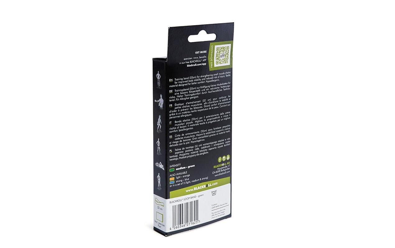 Blackroll Widerstandsband Loop Medium – 32 × 6 cm – Grün – Naturkautschuk/Polyester