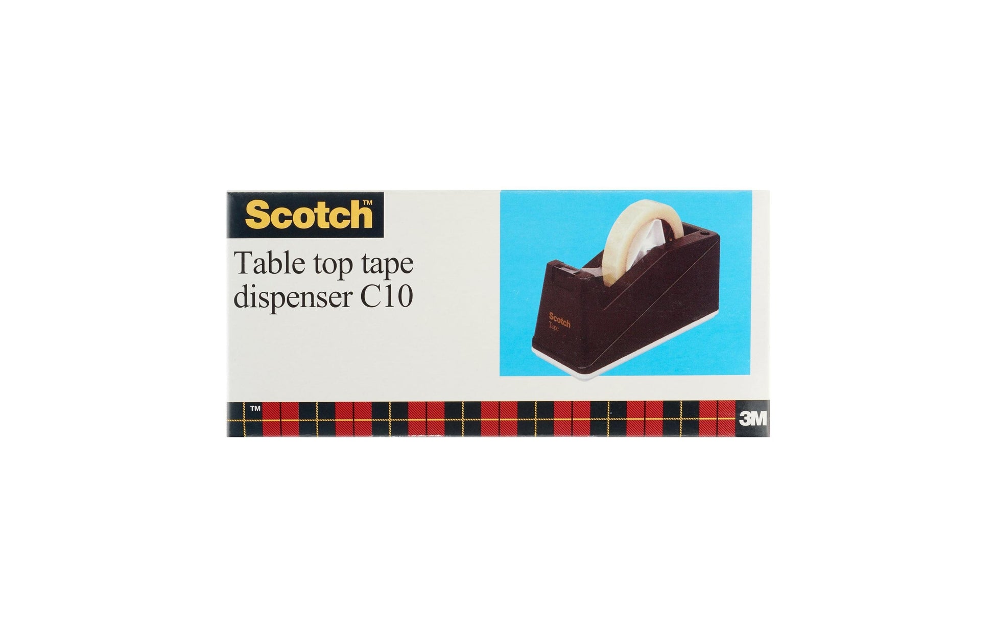 Scotch Tischabroller C10 – für Rollenbreite bis 80 mm, für Bandlänge bis 66 m, Kunststoff, schwarz