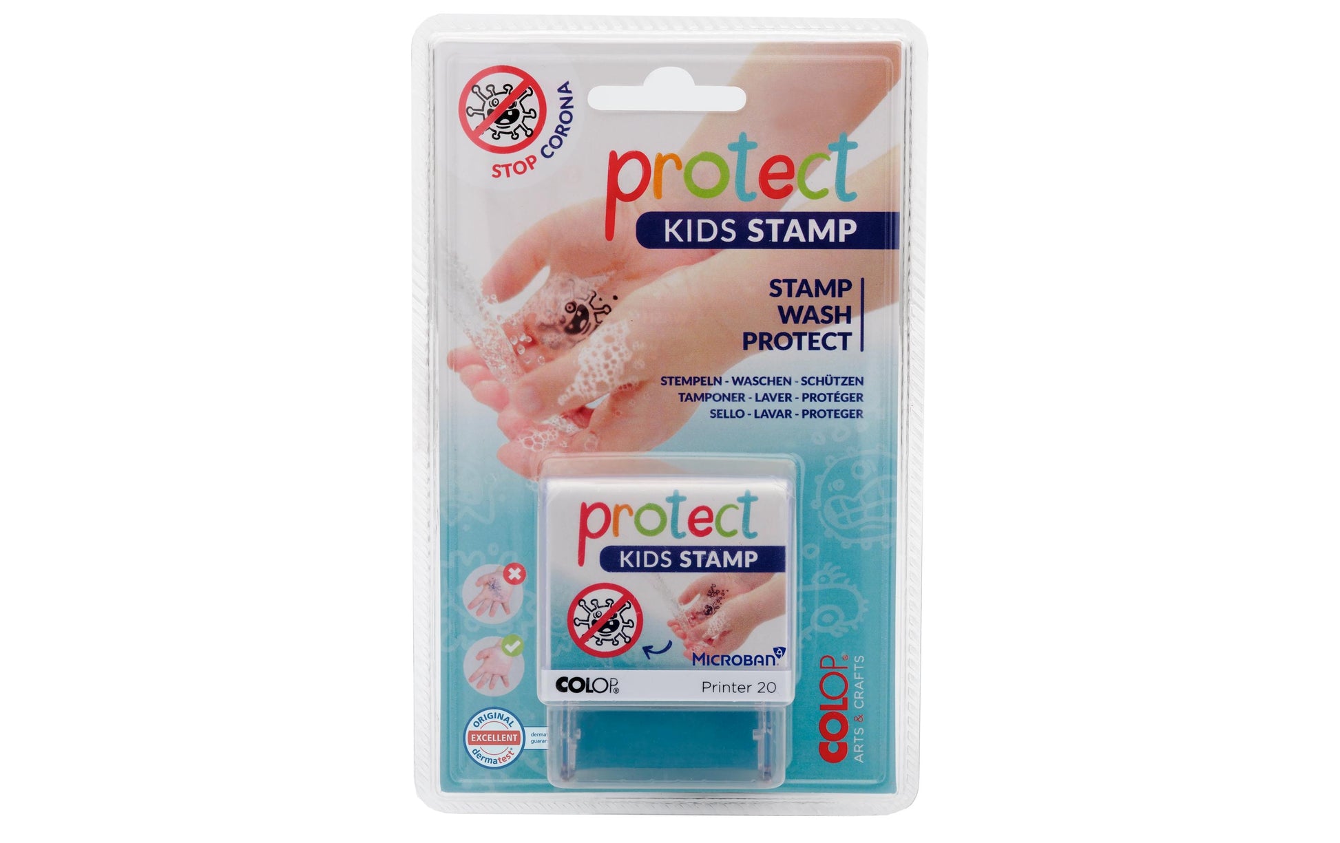 Colop Protect Kids – Motivstempel, Monster Design, schwarz