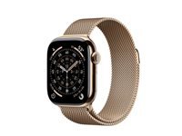 Apple Watch Series 11 42 mm GPS + Cellular – Titan, Milanese Loop, Gold, 50 m, für iPhone