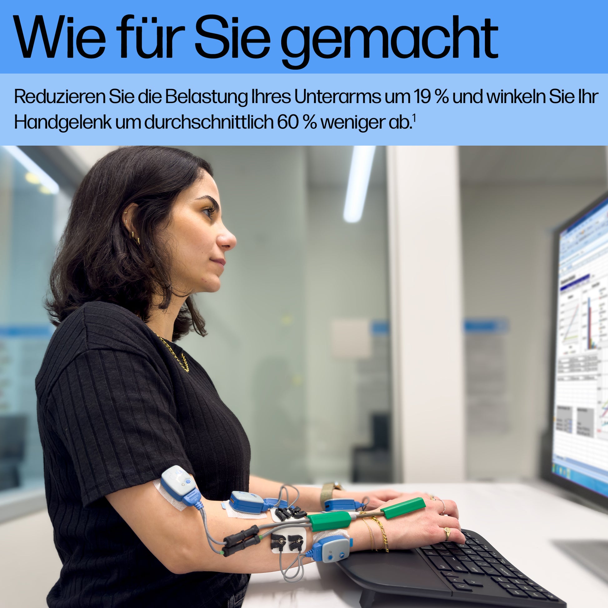 HP 960 Ergonomisch – Ergonomische Tastatur – Membran – Bluetooth & 2,4 GHz (USB-A Empfänger) – Schwarz