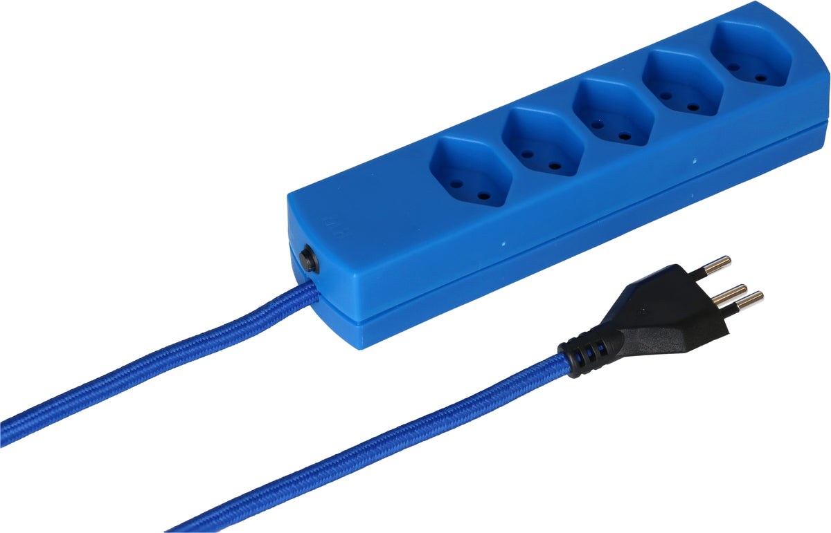 Max hauri split Max Hauri Steckdosenleiste, 5×T13, 2 m, mit Überstromschutz, Magnetbefestigung, Eingang T12, IP20 – Blau
