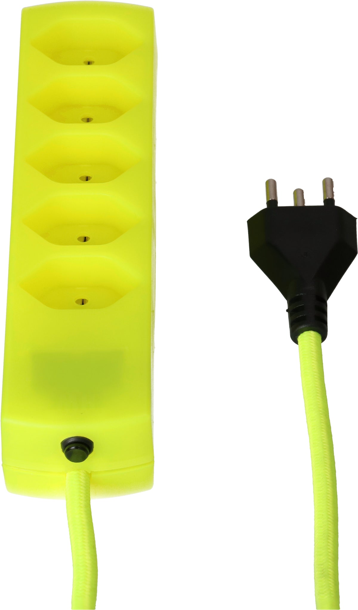 Max hauri split Max Hauri TEX Steckdosenleiste – 5× T13, 2 m, mit Überstromschutz, fluo-gelb