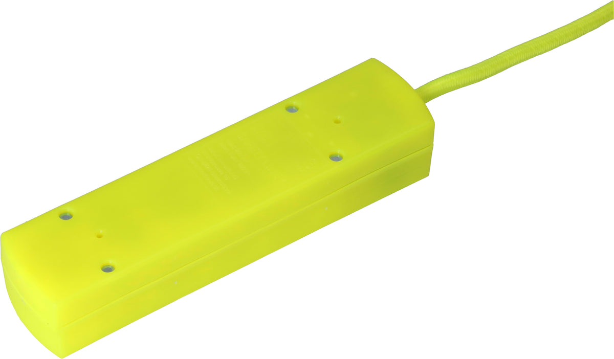 Max hauri split Max Hauri TEX Steckdosenleiste – 5× T13, 2 m, mit Überstromschutz, fluo-gelb