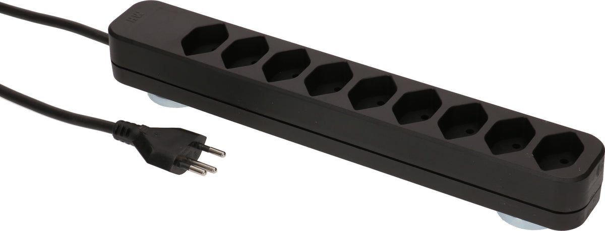Max hauri split Max Hauri Steckdosenleiste – 9× T13, 5 m, mit Überstromschutz, mit Magneten, schwarz