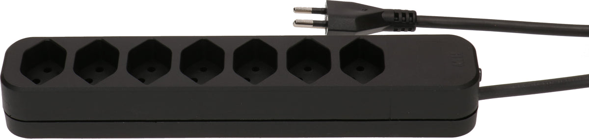 Max hauri split Max Hauri Swiss Line Steckdosenleiste, 7×T13, 3 m, Eingang T12 – schwarz