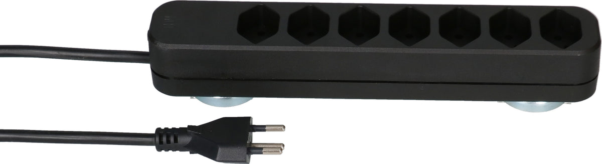 Max hauri split Max Hauri Swiss Line Steckdosenleiste, 7×T13, Zuleitung T12, 5 m, Überstromschutz, Magnet – Schwarz