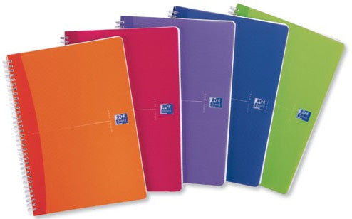 Elba Oxford – Spiralbuch A5, liniert, Spiralbindung, Softcover, 90 Blatt, 90 g/m² – 5er-Pack
