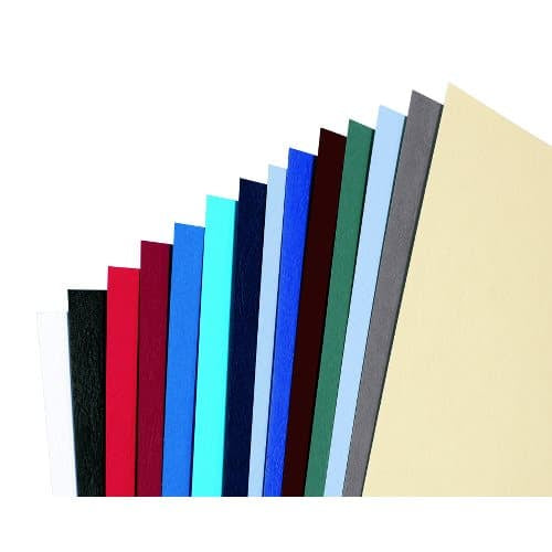 GBC LeatherGrain Umschlagdeckel – A5 – 250 g/m², Lederstruktur, matt, Karton, weiss – 100 Stk.