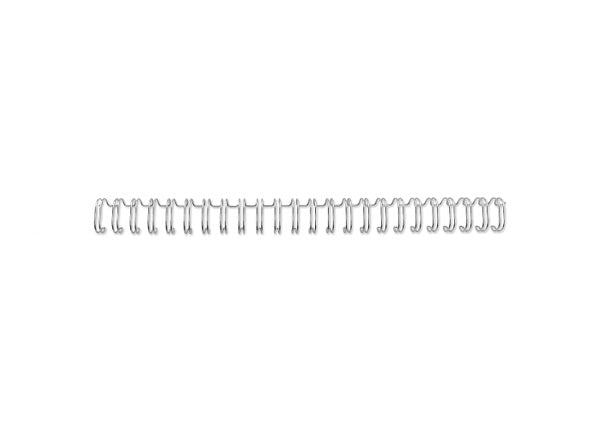 GBC Drahtbinderücken – A5 – 24 Ringe – Ø 6 mm – bis 55 Blatt, Silber – 100 Stk.