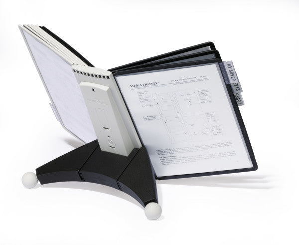 Durable Sichttafelsystem Sherpa Table 10 – für A4, 10 Fächer, Schwarz/Grau, Kunststoff, 260×100×385 mm