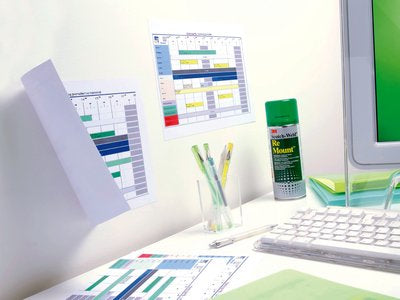 3M ReMount Sprühkleber wiederablösbar – 400 ml, 1 Stk., für Metall, Stoff, Papier
