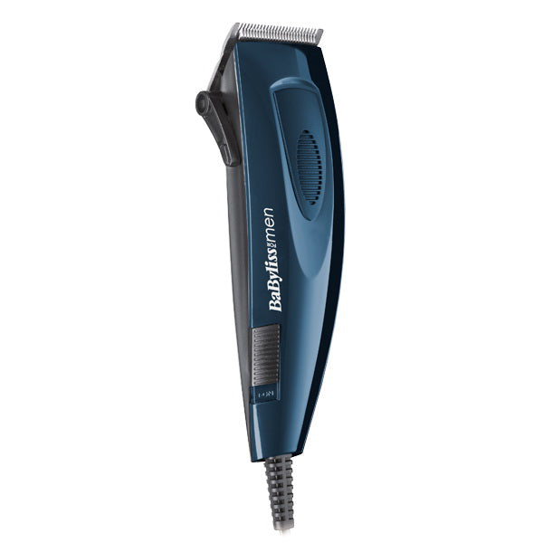 BaByliss Haarschneider E695E – netzbetrieben, 3–25 mm, 8 Kammaufsätze, Edelstahlklingen – blau
