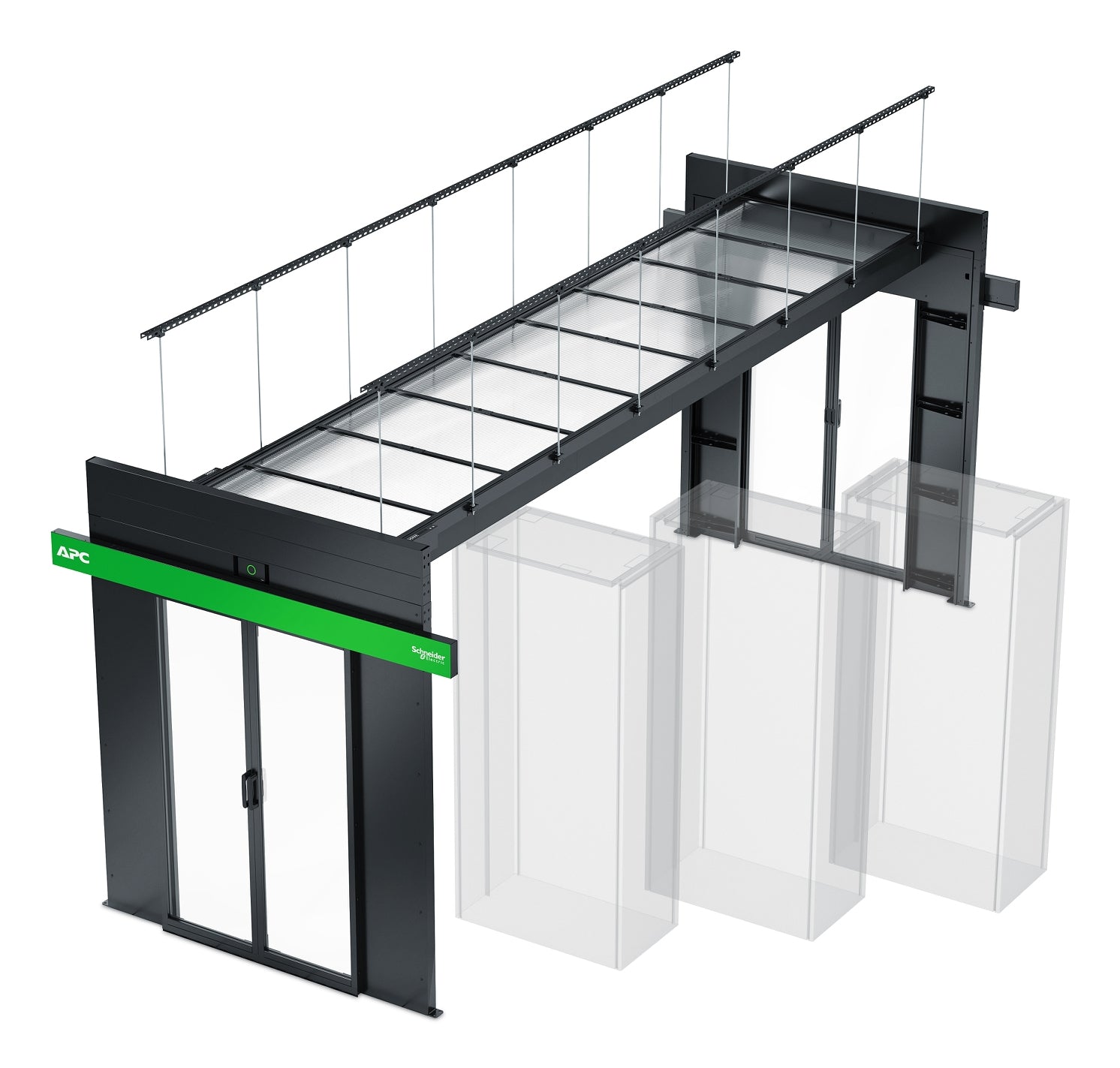 APC Regal-Schienenset – Länge 1'500 mm, Schwarz, 4 Stk., für NetShelter Aisle Containment