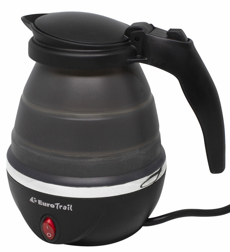 Eurotrail Wasserkocher ETKW6011 – 0,8 l, Silikon, Kunststoff, Edelstahl, 1100 W