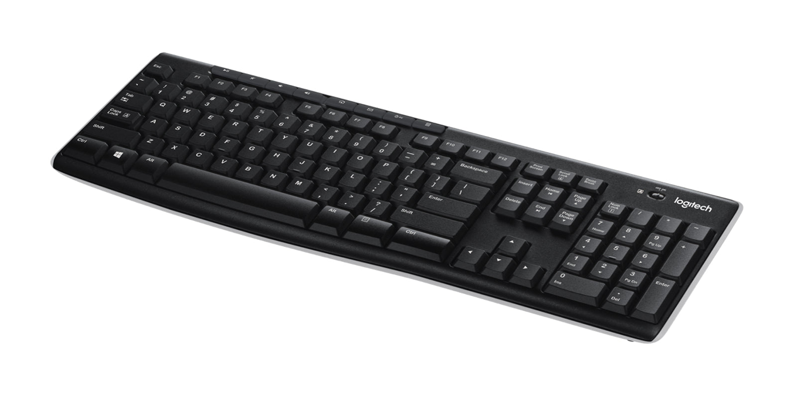 Logitech K270 – Tastatur – 2,4 GHz USB-A (Unifying-Empfänger) – AZERTY (BE) – Schwarz