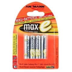 Ansmann AAA Akkus, NiMH, 800 mAh, 1,2 V – 4 Stk.