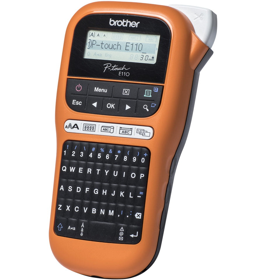 Brother PT-E110 – Beschriftungsgerät, TZe/HSe bis 12 mm, 180×180 dpi, 20 mm/s, Autoabschneider