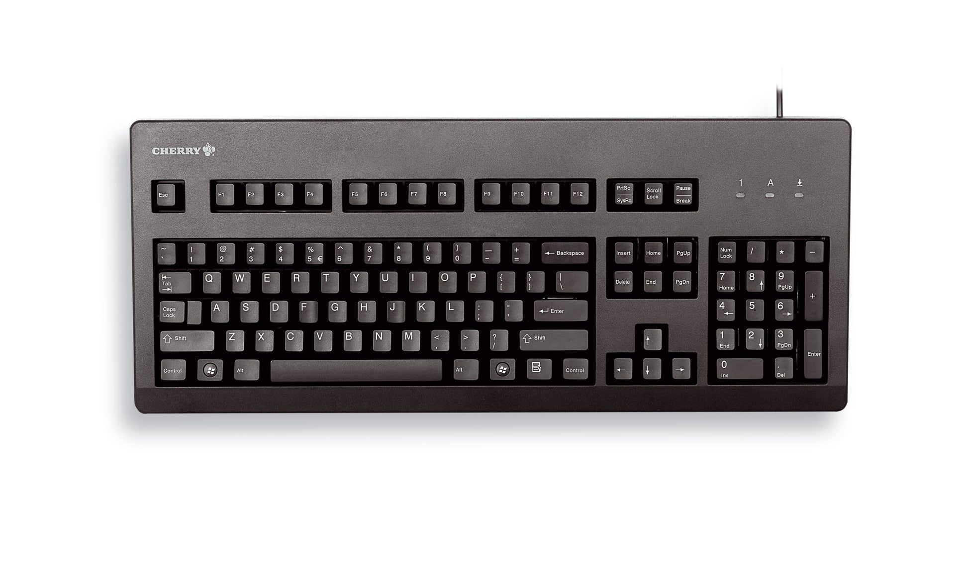 CHERRY G80-3000 – Tastatur, kabelgebunden (USB), UK-Layout (EN), Fullsize (mit Ziffernblock) – für Windows