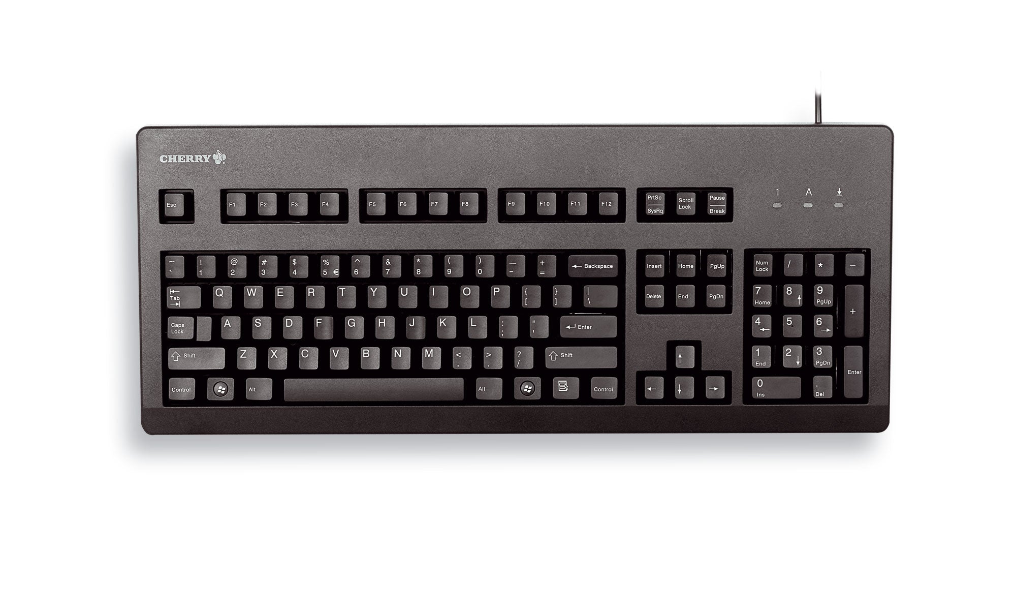 CHERRY G80-3000 – Tastatur, kabelgebunden (USB), UK-Layout (EN), Fullsize (mit Ziffernblock) – für Windows