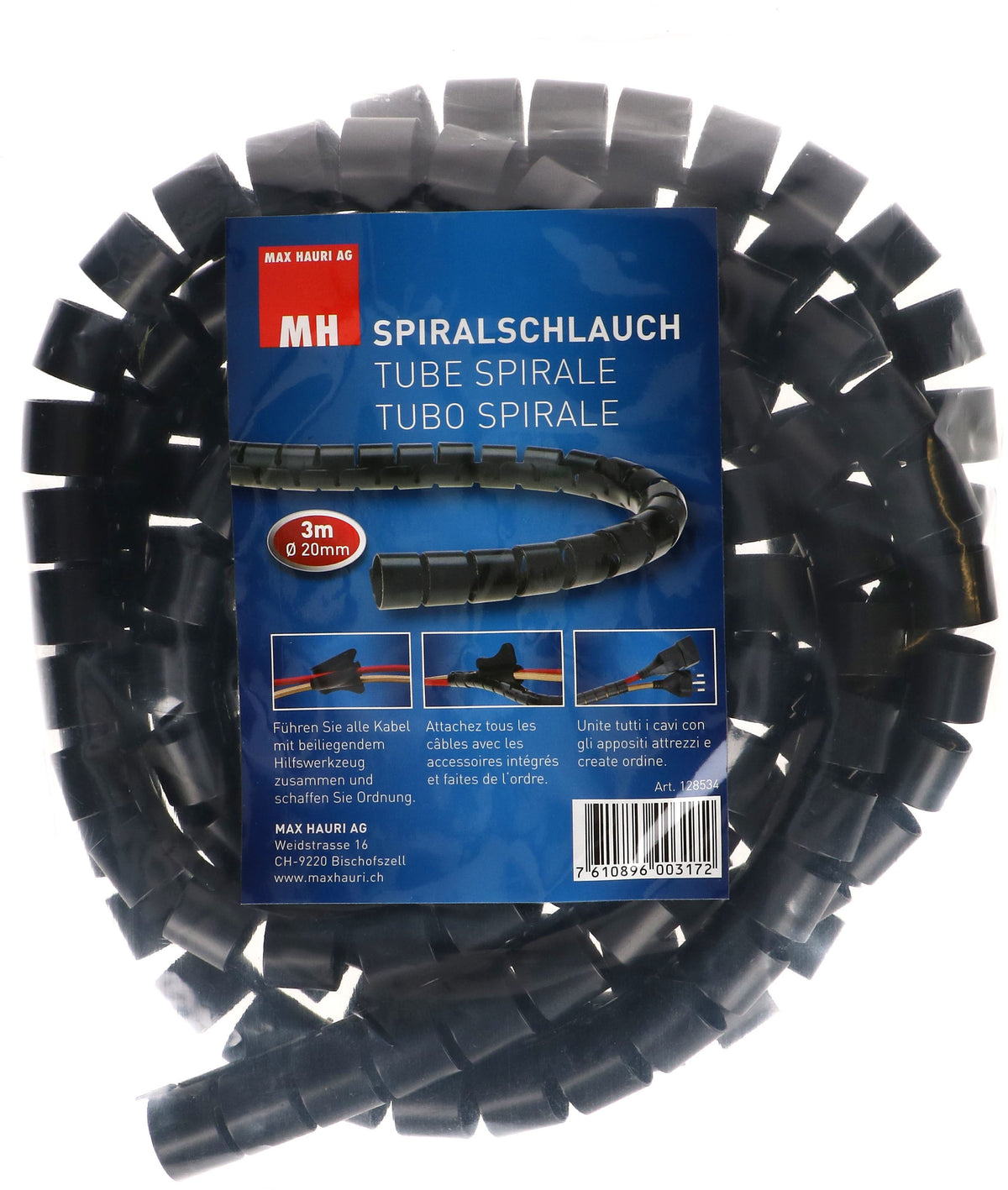 Max Hauri AG Max Hauri Safety-Line Steckdosenleiste, 5×T13, mit Schalter, 2 m – Schwarz