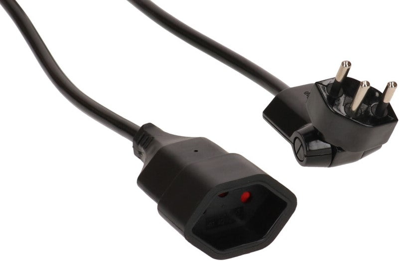 Max Hauri AG Max Hauri Verlängerungskabel – T12 (clip-clap)–T13, 3 m, 3×1 mm², schwarz