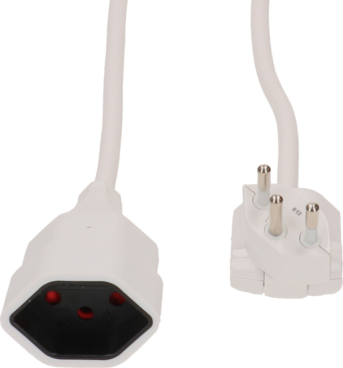 Max Hauri AG Max Hauri Verlängerungskabel – T12 (clip-clap)–T13, 1 m, IP20, 3×1,0 mm² H05VV-F, weiss