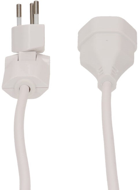 Max Hauri AG Max Hauri Verlängerungskabel – T12 (clip-clap)–T13, 1 m, IP20, 3×1,0 mm² H05VV-F, weiss