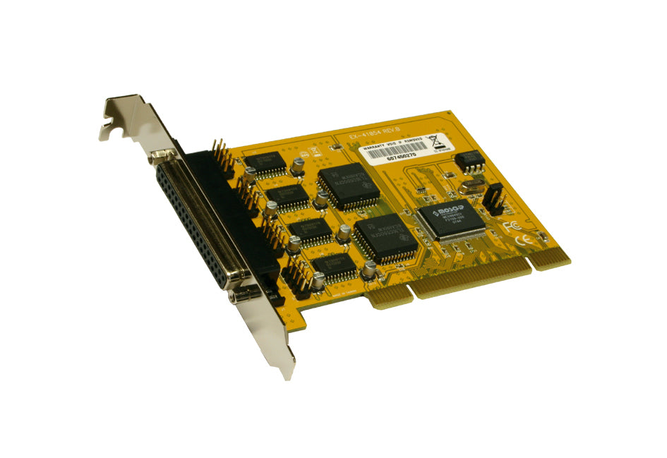 EXSYS EX-41054 Serielle Adapterkarte PCI zu 4× RS-232 – 4× 9-pol. D-Sub (via Kabel), 50–115,2 Kbaud