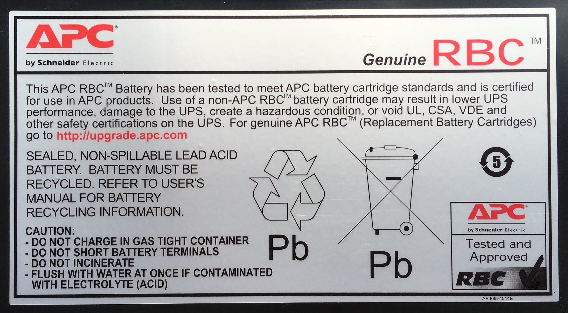 APC Ersatzbatterie 27 – Akku, Blei (VRLA), 11 kg, 165,1×571,5×108 mm