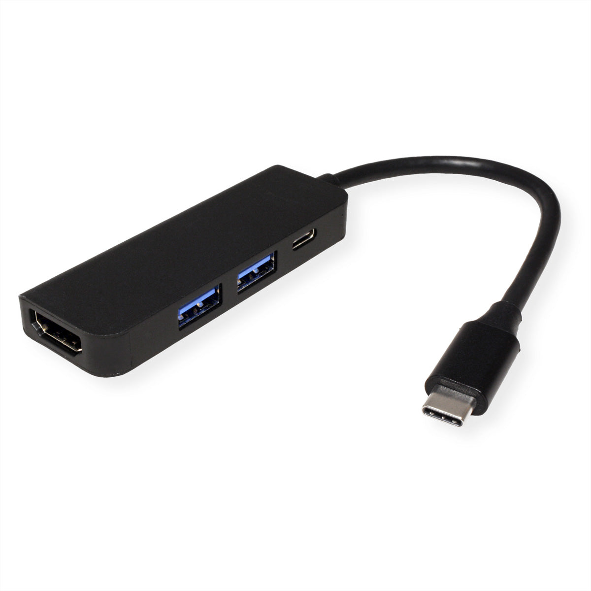 VALUE Dockingstation – USB-C, 1× HDMI, 2× USB-A, 1× USB-C (PD), für MacBook, Notebook, PC