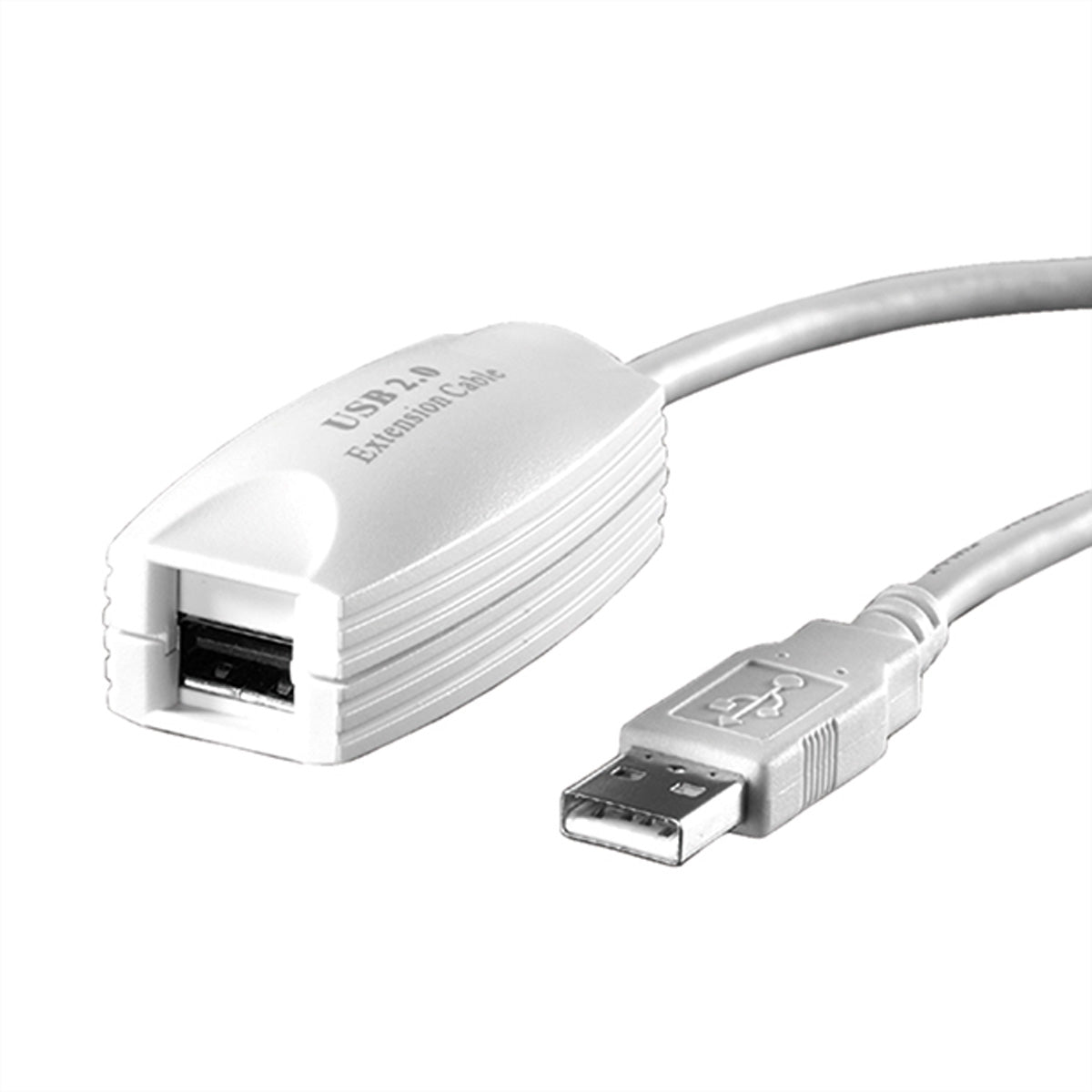 VALUE USB-A Verlängerungskabel (Stecker auf Buchse) – USB 2.0 (480 Mbit/s) – 5 m – Weiss